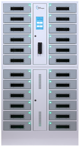 POWER TECHNOLOGIES 24 Bay Charging Locker with RFID Lock & Contact-less Access - 220V UK, MODEL- SC-Locker-24, SKU- LKR-SC-B24R-U